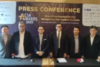Konferensi Pers CSA Awards 2023, yang digelar di Menara 16, Jakarta, Kamis (23/11/2023) (MediaEmiten.com / Idris Daulat)