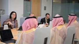 Menteri Keuangan (Menkeu) Sri Mulyani Indrawati kembali mengadakan pertemuan dengan Menteri Keuangan Kerajaan Arab Saudi, Mohammed bin Abdullah Al-Jadaan. (Facebook.com/@Sri Mulyani Indrawati )